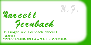 marcell fernbach business card